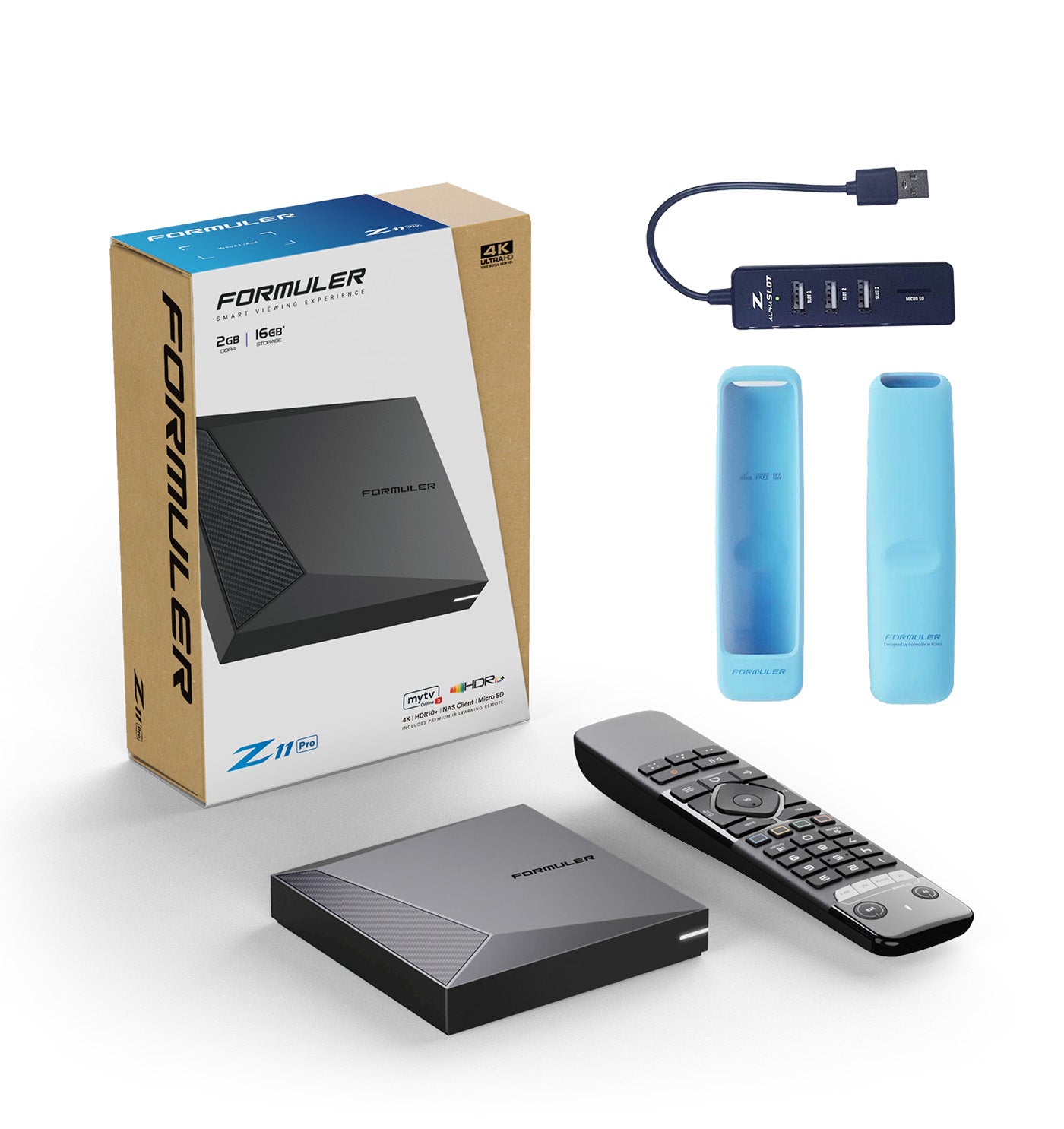 Formuler Z11 Pro + FREE ACCESSORY: 1x Blue Remote Cover + 1x USB Hub